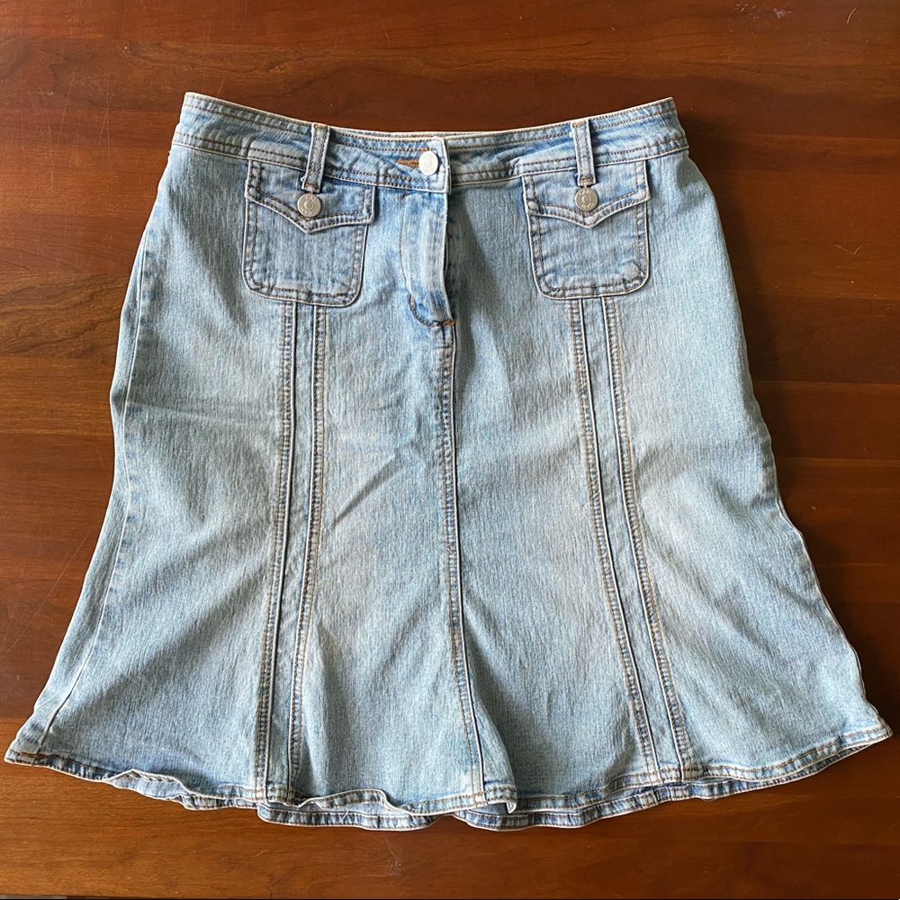CAbi vintage jean tulip skirt size 2